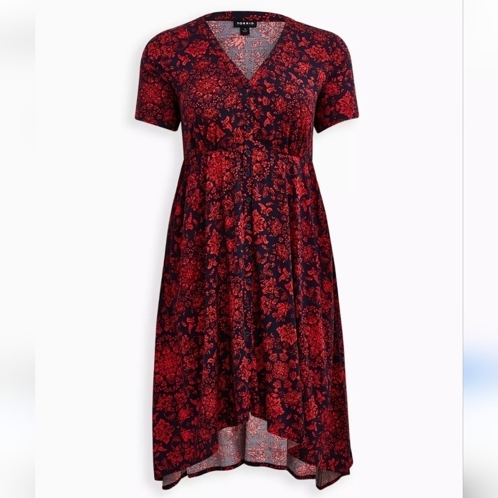 Torrid Midi Challis Shirt Dress size 5X